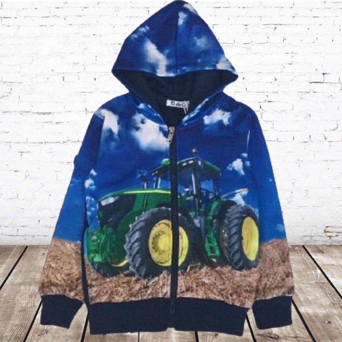 S&C Vest met groene trekker h096 - 98/104