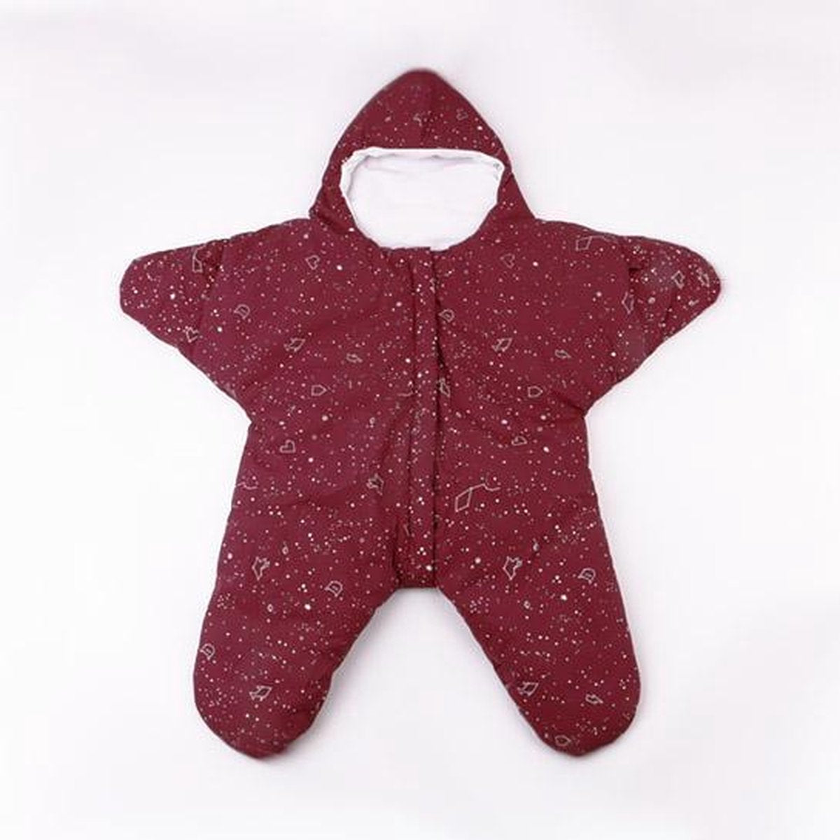 Baby slaapzak - Ster - rood - 3-7 mnd