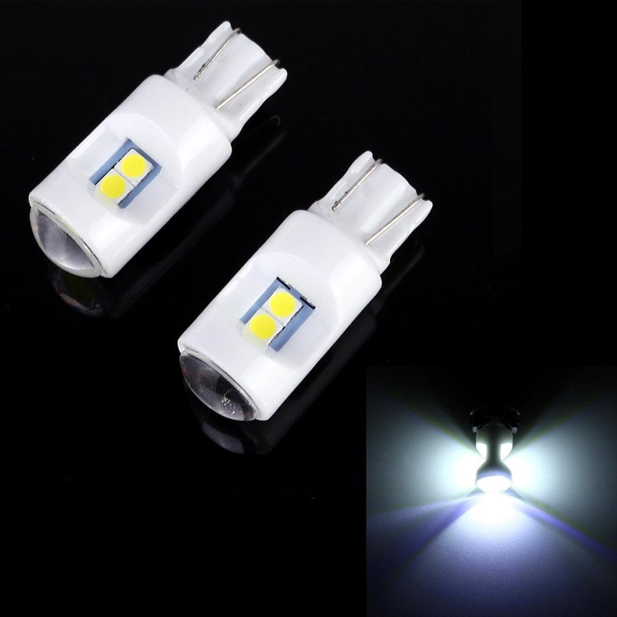 2 STKS T10 / W5W / 194 DC 12V 1.2W 6LEDs SMD-3030 Auto leeslamp Klaringslicht