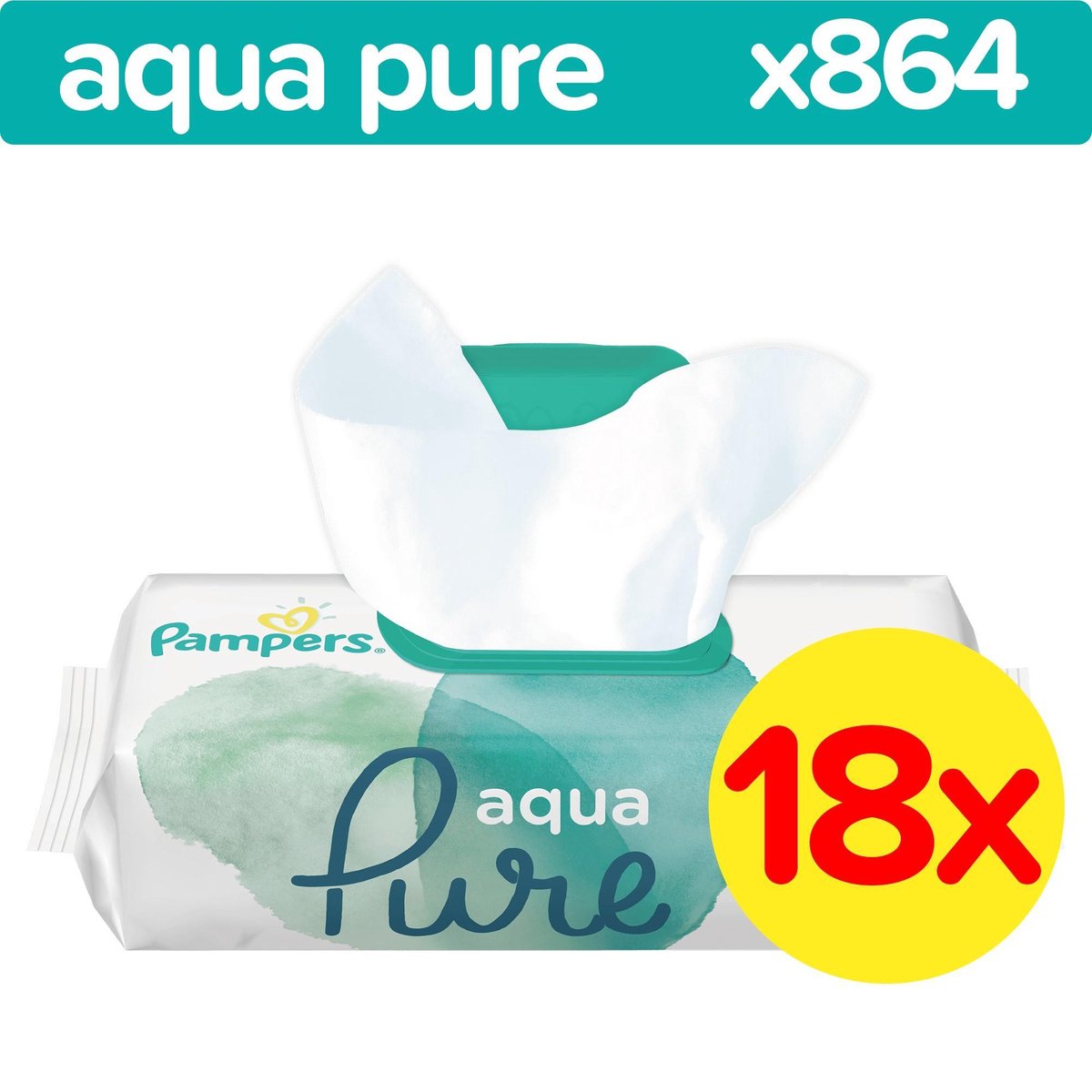 Pampers Aqua Pure - 3 x 48 Stuks - Babydoekjes