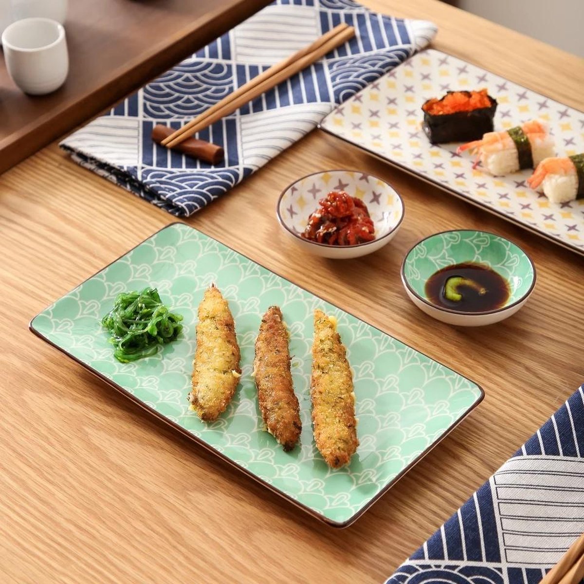 Sushi servies -6delig - 2 personen -Vancasso Tulip