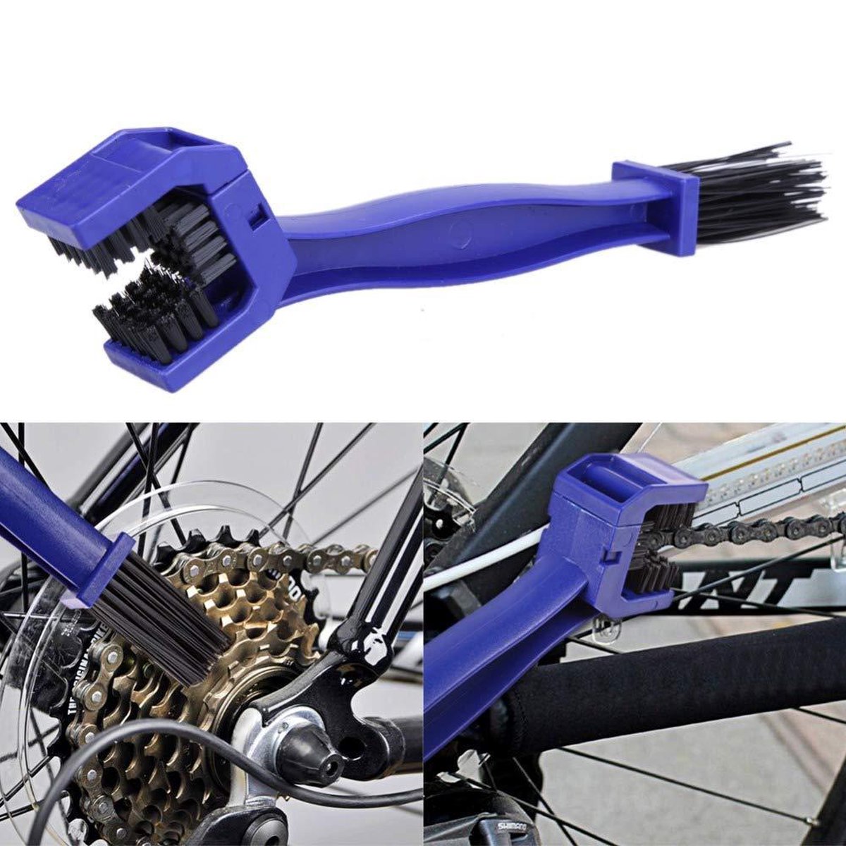 Premium Kettingborstel voor Moter en Fiets - Dubbelzijdige kettingschrobber - Schoonmaakborstel Voor Ketting