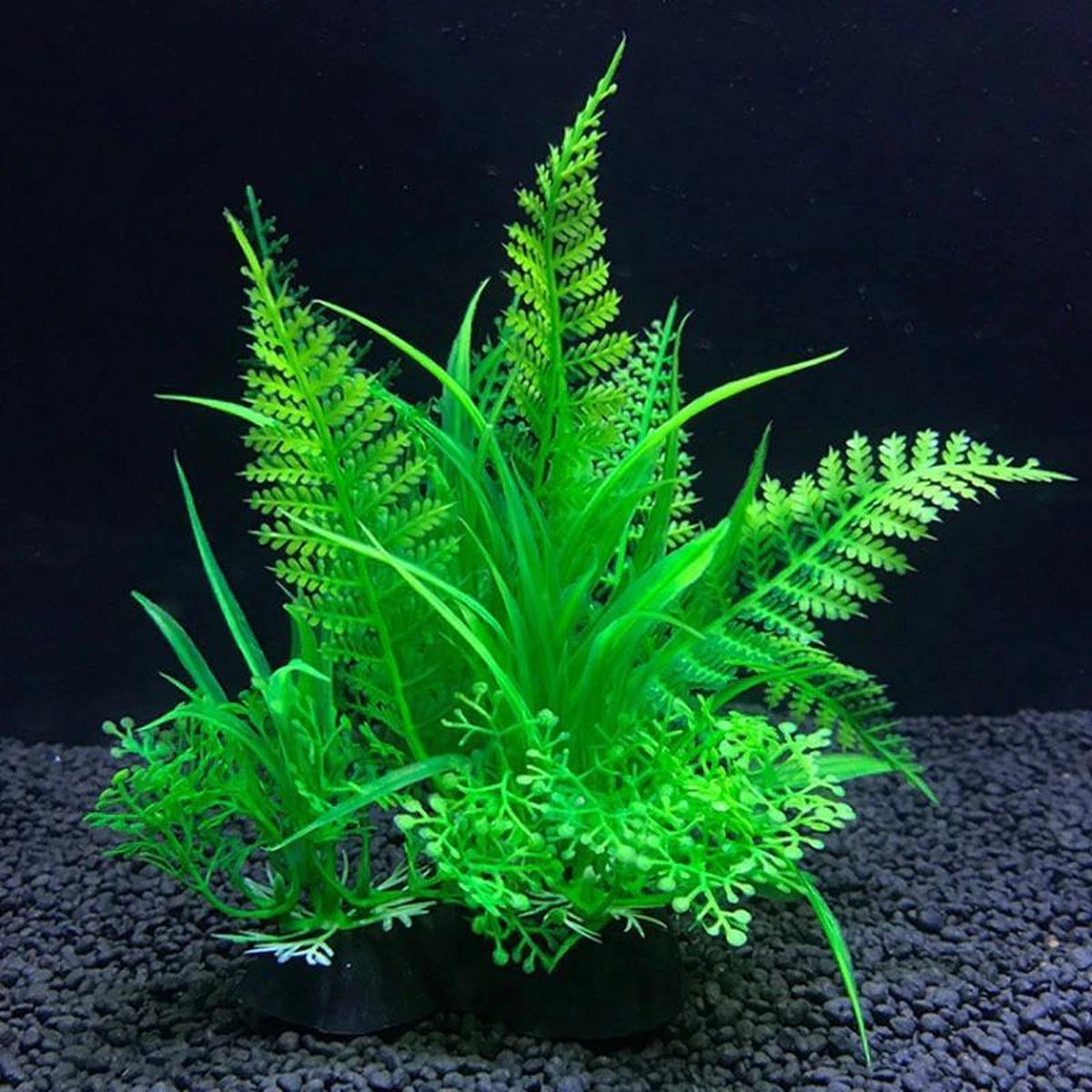 Dierplezier - Aquarium decoratie - Koraal – Kunstplant groen Aquarium - Planten voor aquarium - Mooie plantendecoratie –Plantenbundel - Aquariumdecoratie 14cm x 8cm - Aquariumversiering - Benodigdheden aquarium