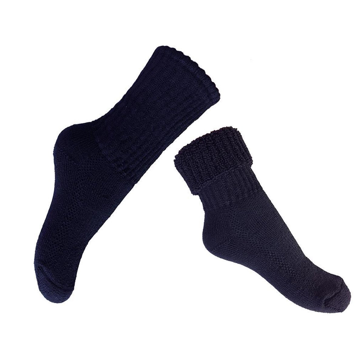 2-pack kindersokken merinowol thermo - maat 23/26- donkerblauw