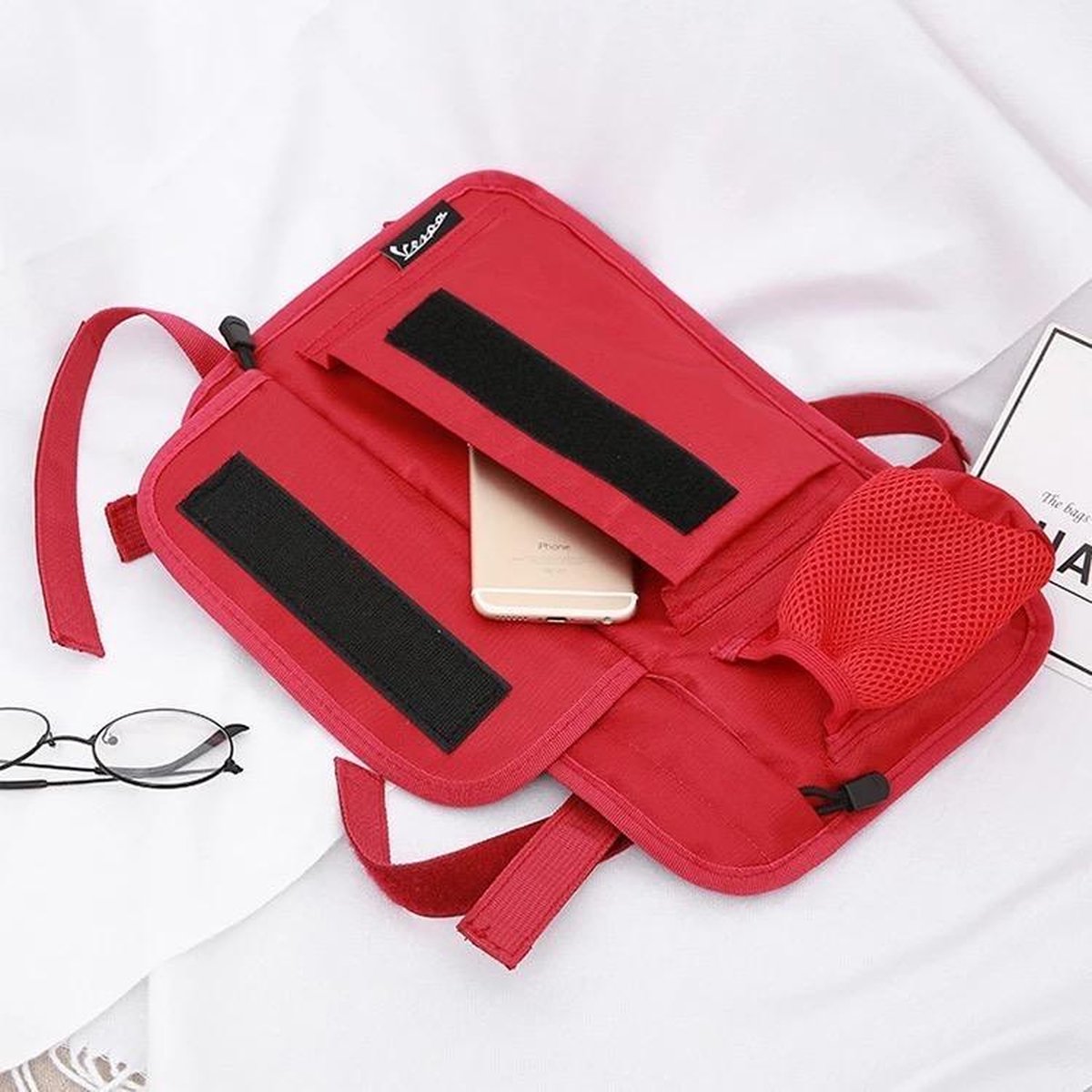 Scootertas Handschoenkastje / Beenschild tasje| Scooter opberg tas | Waterdicht | Rood | bag | GTS LX LXV Sprint Primavera 50 125 250 300