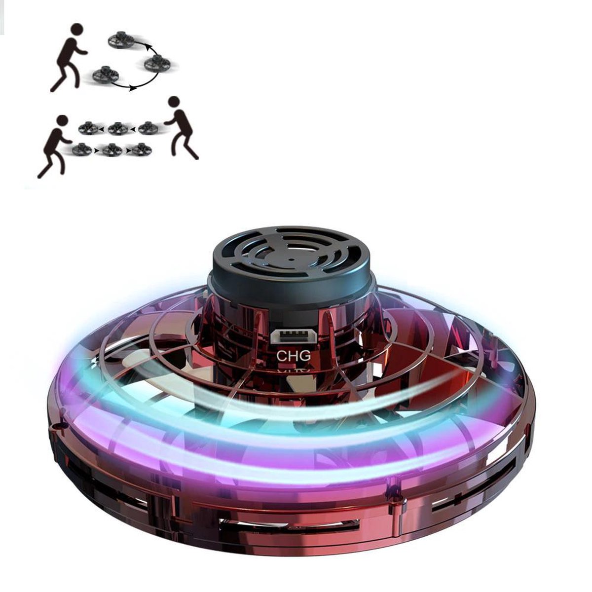 FlyNova Vliegende Spinner - LED - Rood