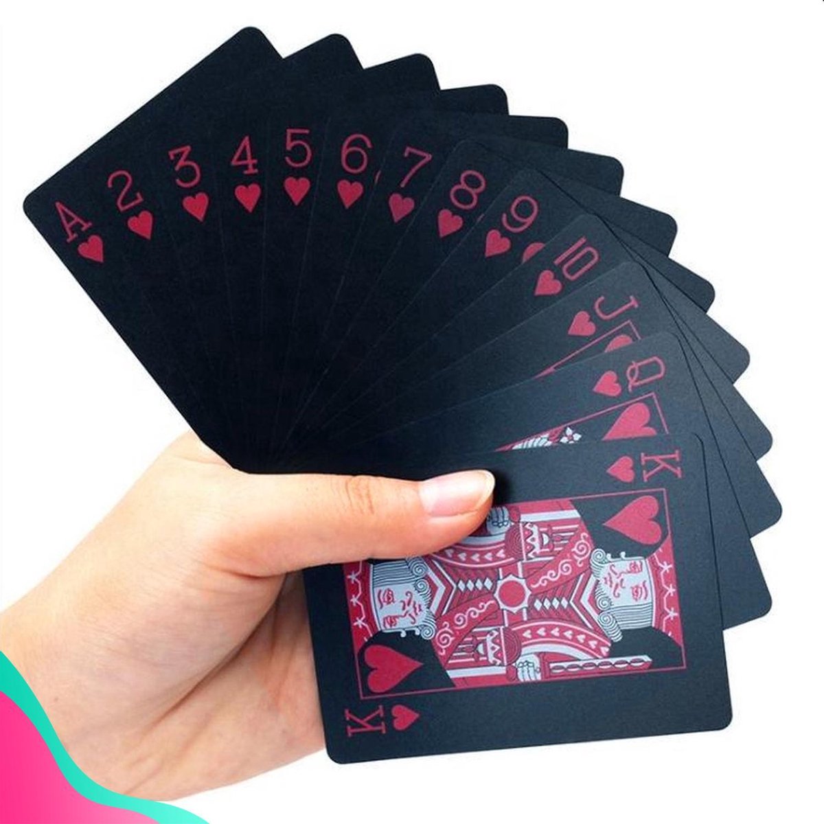 Dayshake® Waterdichte speelkaarten (Rood) - Plastic Poker kaarten - Waterproof Pokerspeelkaarten - Drankspel
