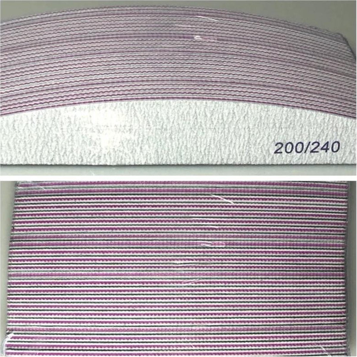 Professionele nagelvijlen half moon| 200/240 grit |nagelvijl pak van 24 stuks halve maan vijlen 200 240 geschikt voor Gel