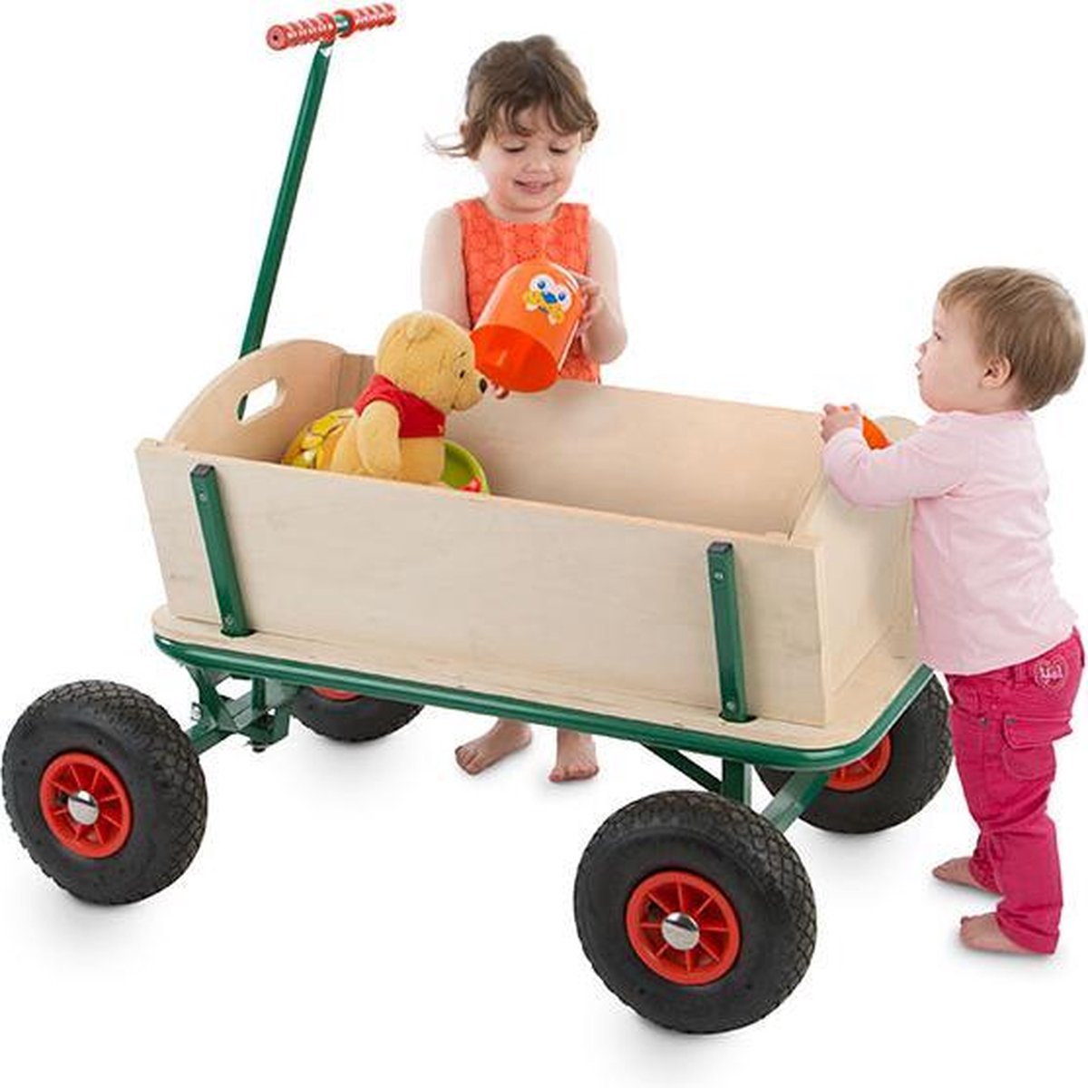 Practo Garden - Houten bolderwagen professioneel 90x60x50 cm
