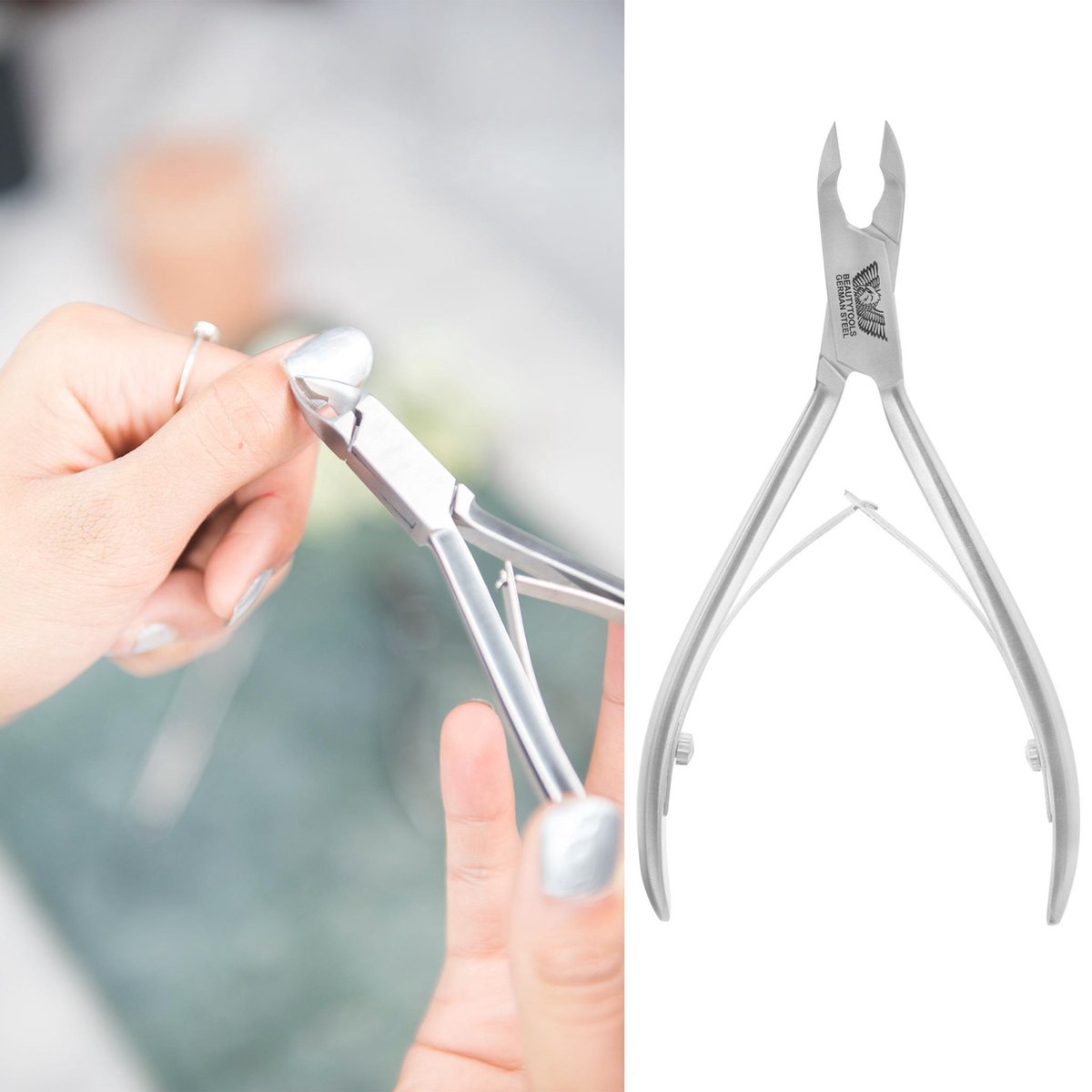Beautytools Nagelriem Knipper/INOX Vellentang Voor Het Verwijderen Van Nagelriemen (Cuticle Cutter) - 6mm Bek (Square Box) (NN-0195)