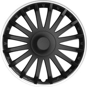 Wieldoppen 15 inch - Crystal SO zwart zilver - 4 stuks
