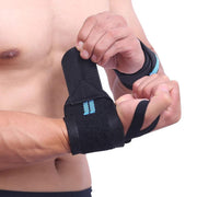 Boersport | 2 X Polsbrace | Links & Rechts |Fitness band| Crossfit | Powerlifting | Klachten Bescherming | Wrist Wraps & Straps| Blauw