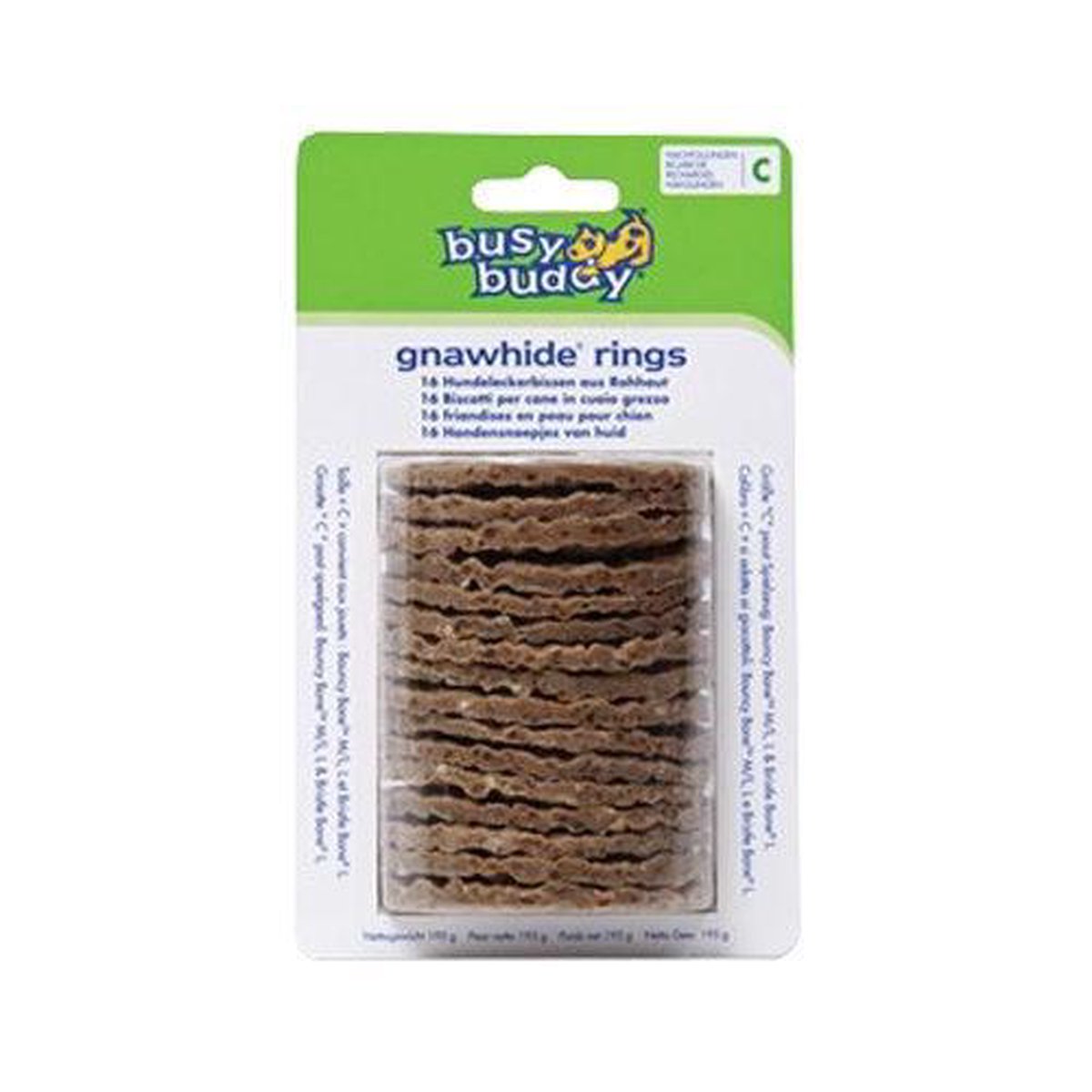 Busy Buddy Traktatie-ringen voor Busy Buddy ForeverBone en JewelPop Speelgoed - Grote C