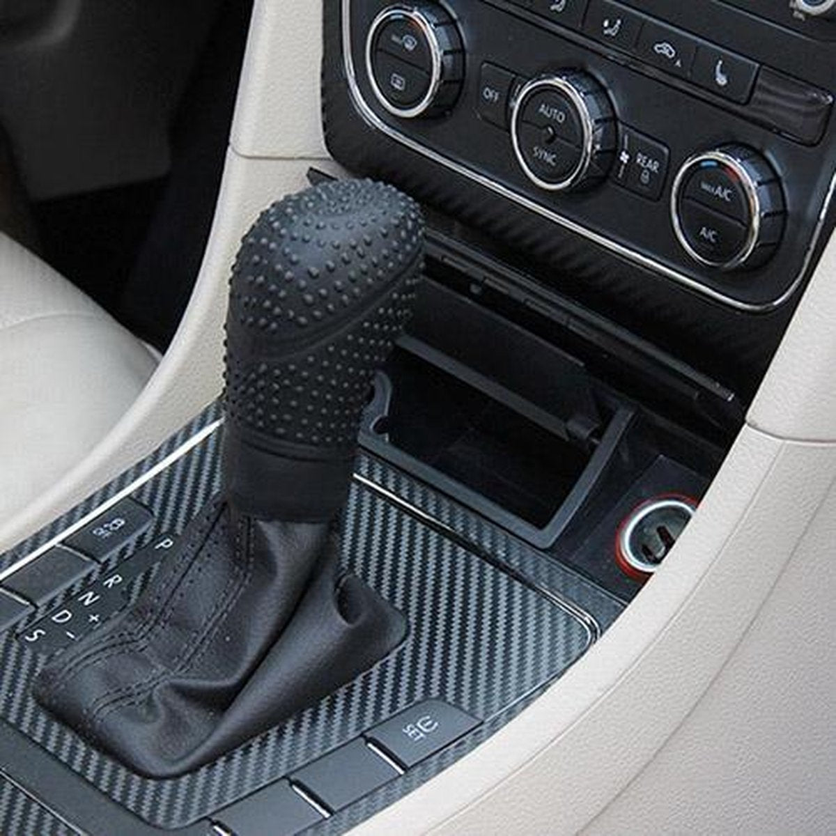 Universal Elasticity Antislip Soft Silicone Car Pookknop Cover (Zwart)