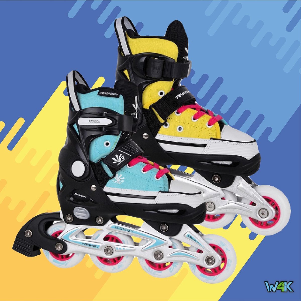 Tempish Inlineskates MAGIC REBEL - Blauw/Geel 29-32