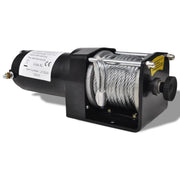 Elektrische lier met montageplaat en rollenvenster - 285 x 105 x 105 m - Zwart