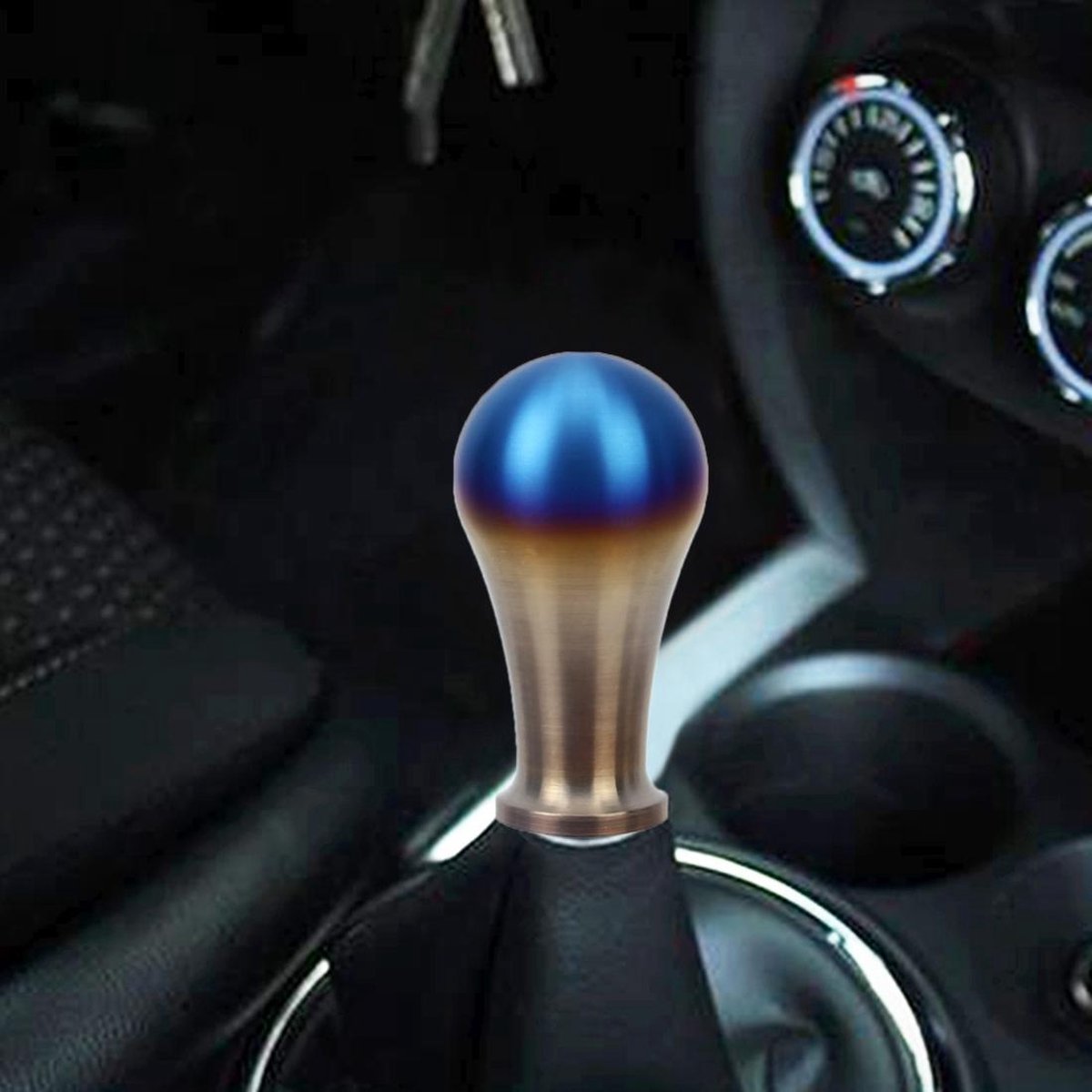 Universele voertuig auto blauw geschroefde versnellingshendel handmatige automatische pookknopadapter