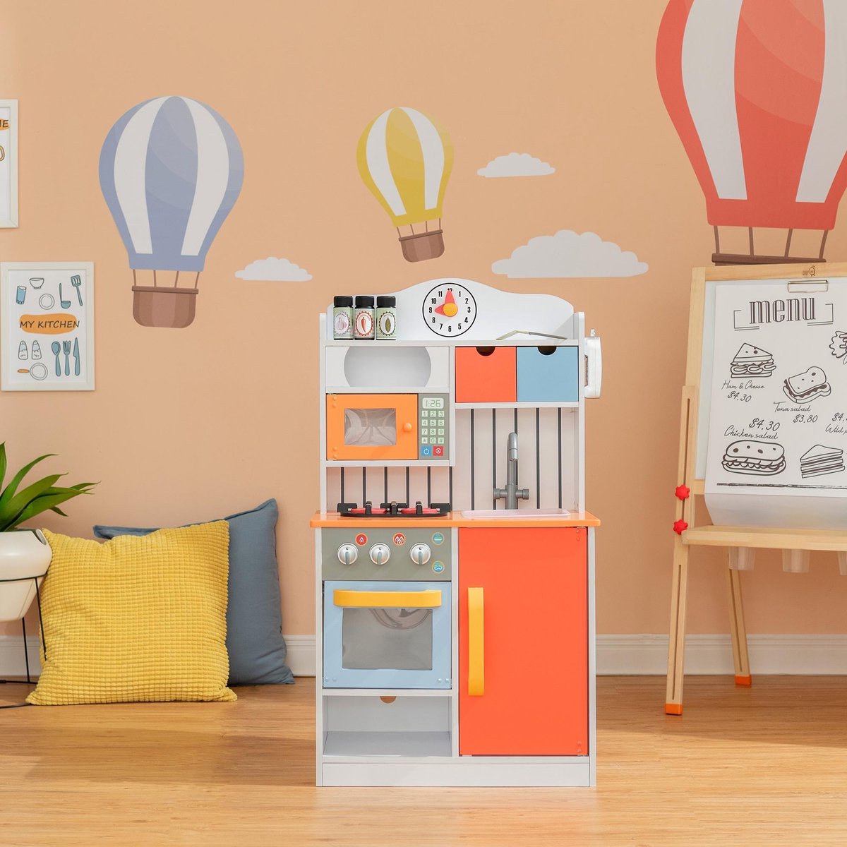 Teamson Kids Little Chef Kinderspeelgoed Houten speelkeuken voor jongens en meisjes TD-11708R