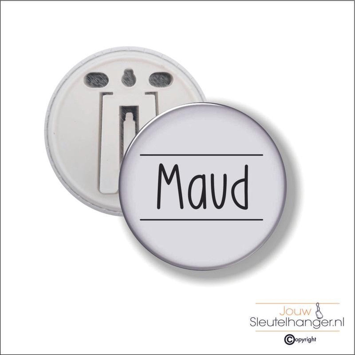 Button Met Clip 58 MM - Maud