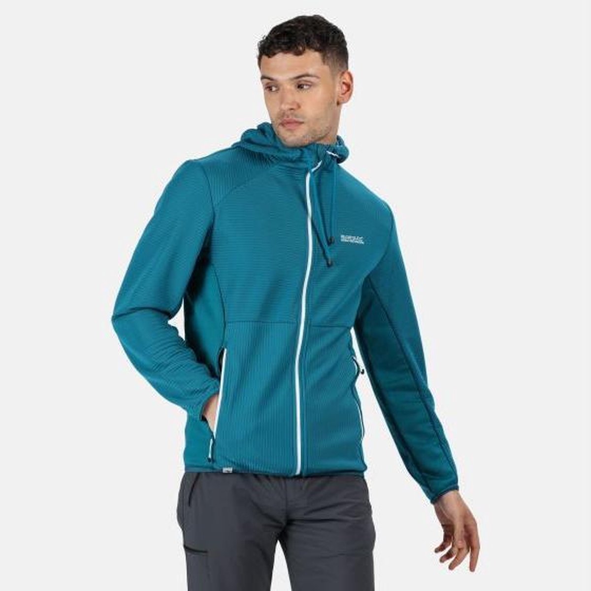 Regatta - Men's Terota Lightweight Full Zip Hooded Fleece Stretch Midlayer - Outdoorshirt - Mannen - Maat XXXL - Blauw