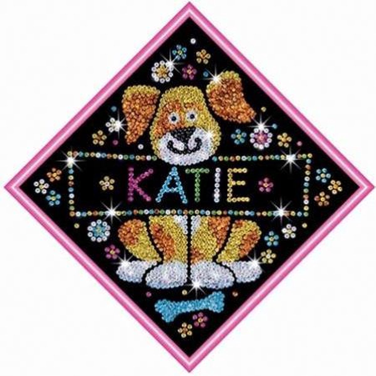 Knutselpakket Pailletten Sequin My Name Puppy