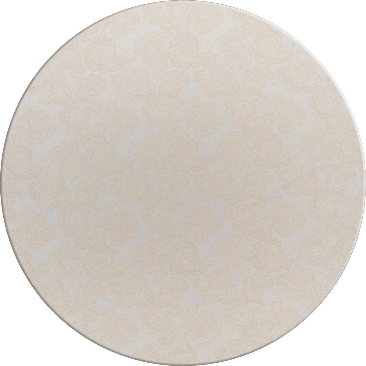 MixMamas Rond Tafelkleed Gecoat Jacquard - Ø 160 cm - Paisley - Beige/Goud