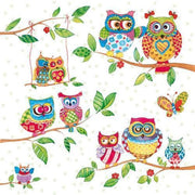 CraftEmotions servetten 5st - Uilen in zomerland 33x33cm Ambiente 13308715