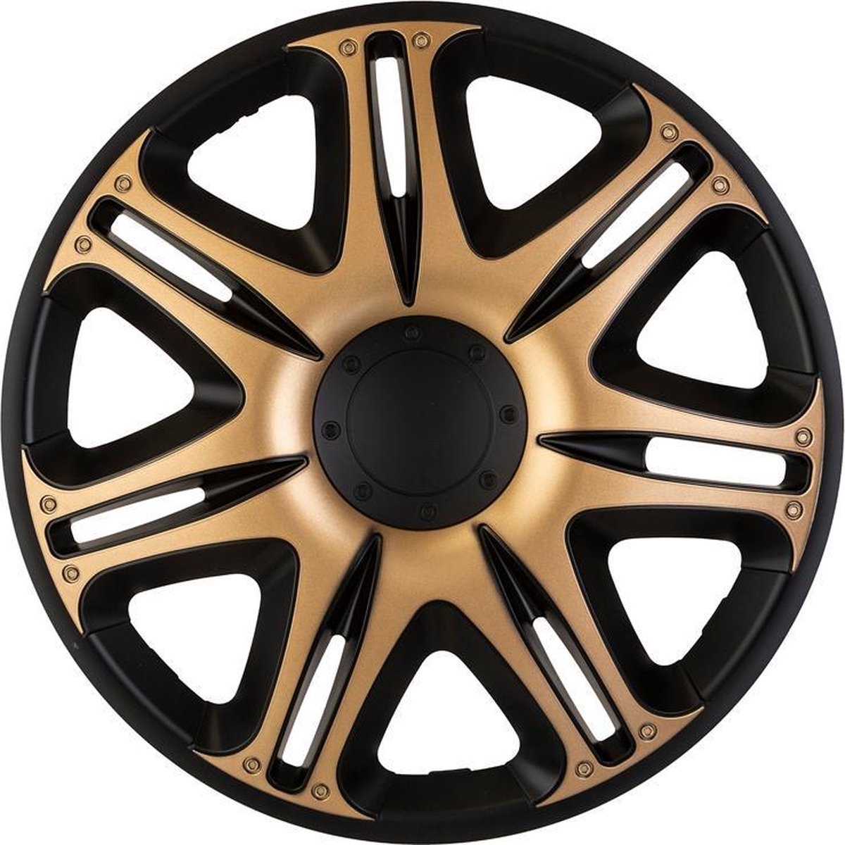 4-Delige J-Tec Wieldoppenset Nascar 13-inch zwart/goud
