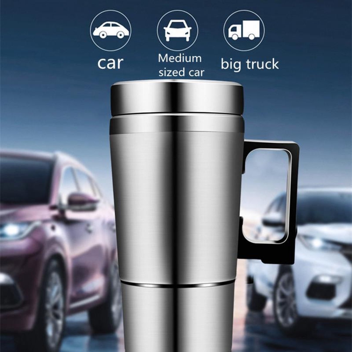 TDR - Isolatiebeker voor auto -Auto Verwarming Cup Fles 12V / 300ML
