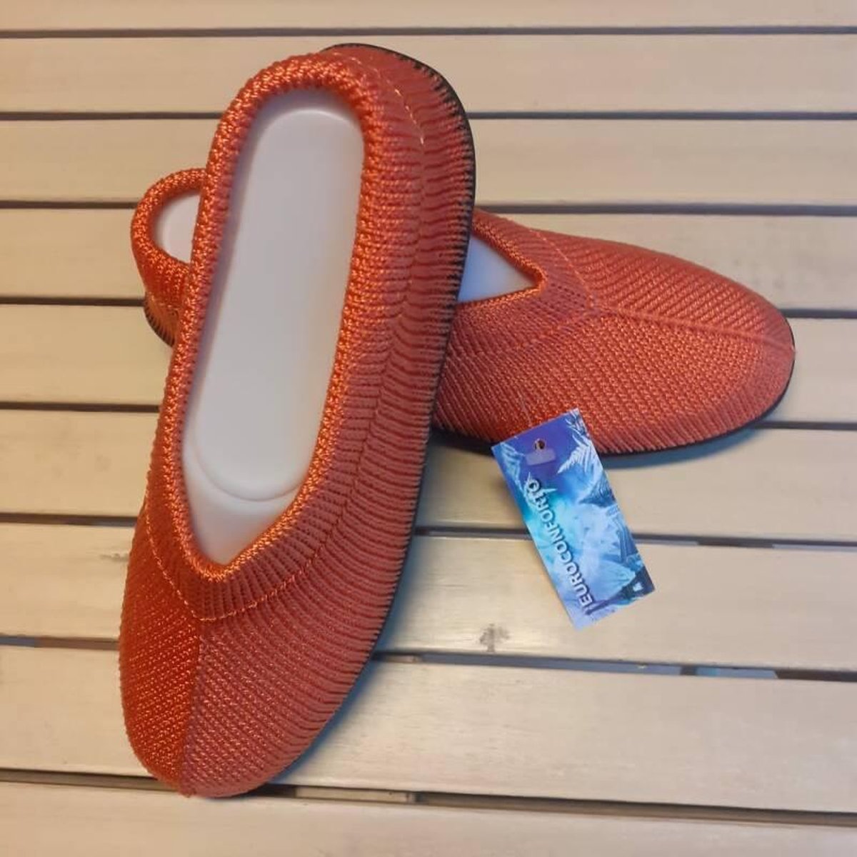 Gebreide Portugese Schoen | Oranje | Maat 41