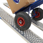 Datona® - Oprijplaat rijplaat - aluminium - 150 cm rijgoot oprijhelling