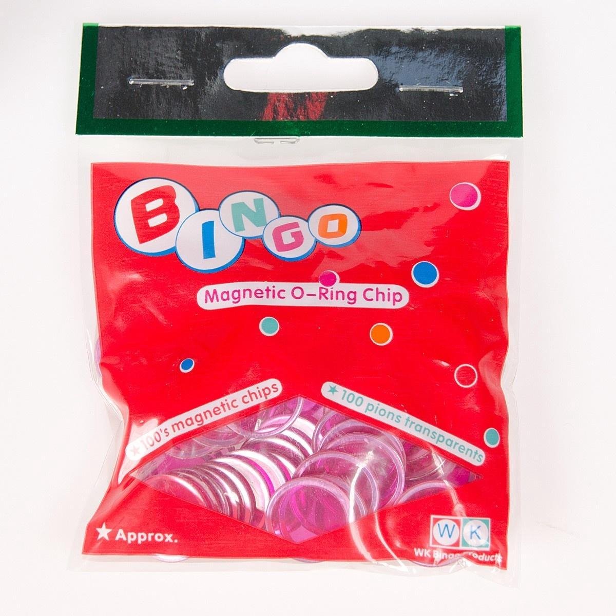 Bingofiches met metalen rand Ø17mm - Kleur: Rood