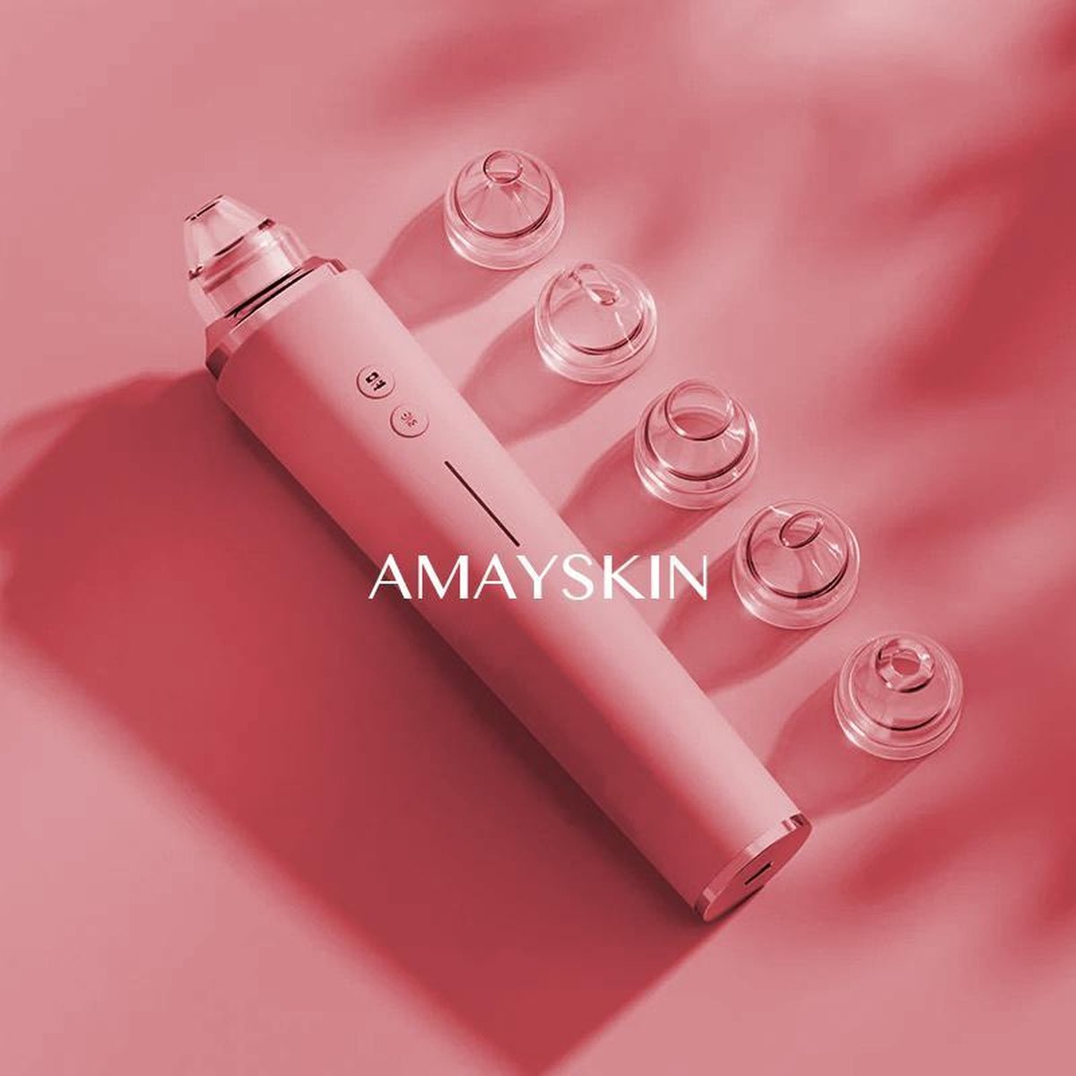 Amayskin Roze poriënreiniger incl. gratis gift | Blackhead remover | Ingebouwde Full HD camera - Bekijk de beelden via je iOS of Android smartphone - Mee-eters
