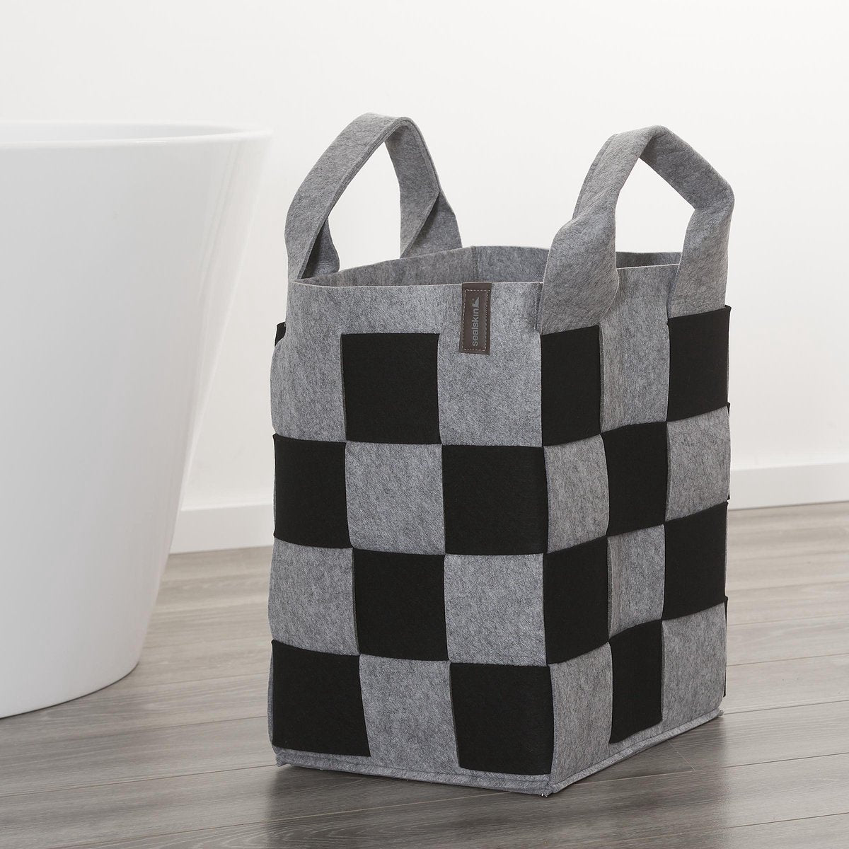 Sealskin Weave Wasmand - Vilt - Zwart