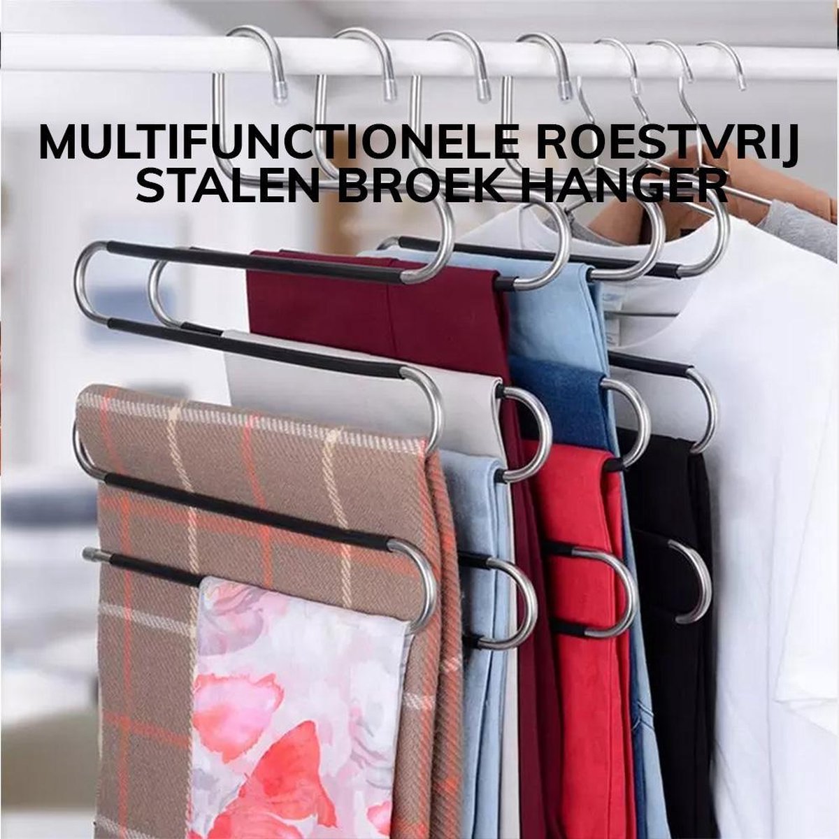 Kledingkast Organizer –  Anti slip - Ruimtebesparende Kledinghangers – Kleerhanger – Kledinghanger – Broekhanger – Functionele Hanger kleerkast –Handige Kledinghangers