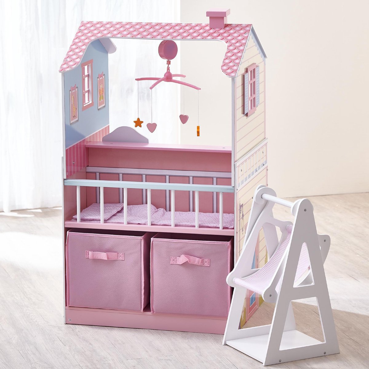 Olivia's Little World Groot Wit Houten Poppenhuis met Meubels voor Poppen van 45 cm TD-11460A