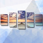 Diamond Painting Pakket Horizon 5-luik - ronde steentjes - 75 x 40 cm