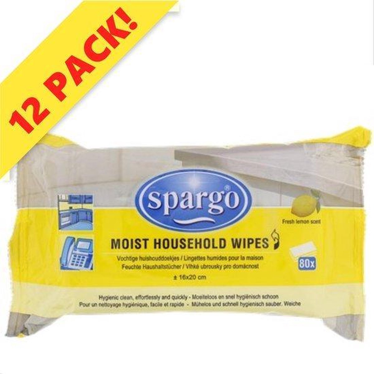 Spargo - Allesreiniger -  Schoonmaakdoekjes - Wit