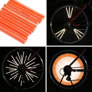 Fietsreflector / Reflector / Reflectoren Spaak Fiets / Spaakreflectoren - 12 Stuks - Oranje