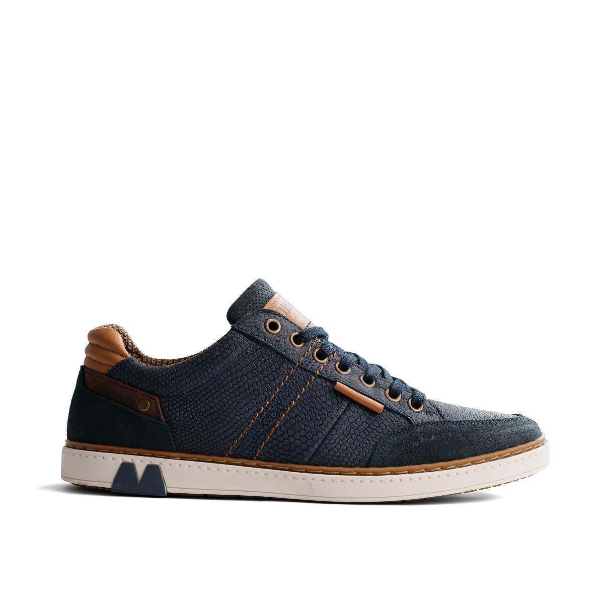 NoGRZ B.Fuller - Sportieve leren herensneaker - Blauw - Maat 40