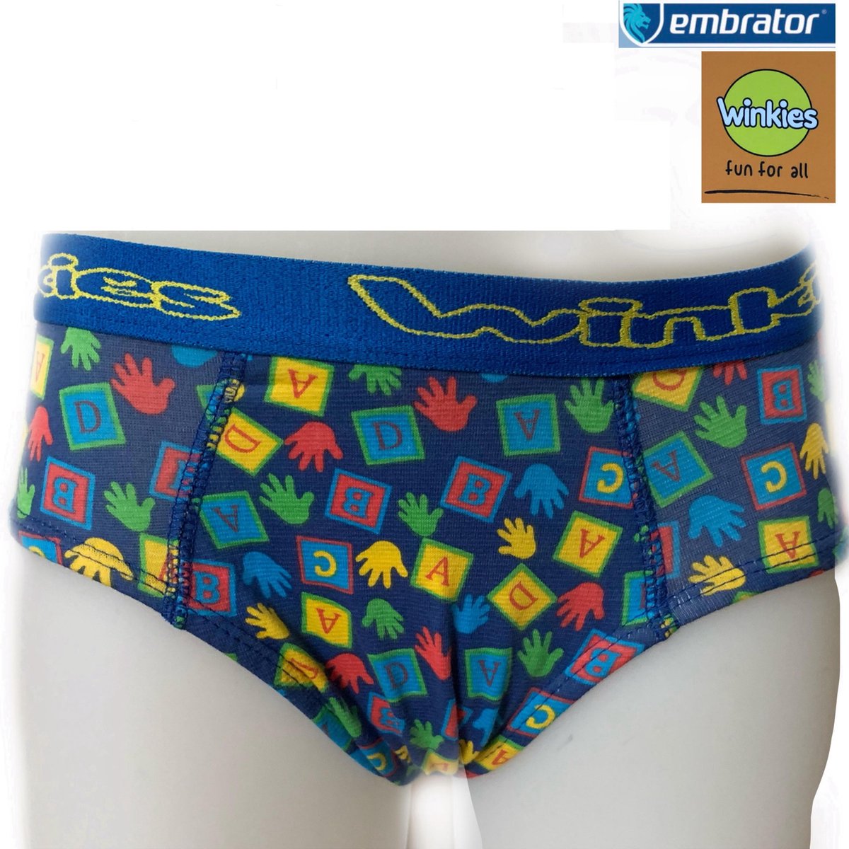 Embrator 2-pack jongens Slip ABC kobalt blauw maat 86/92 jaar