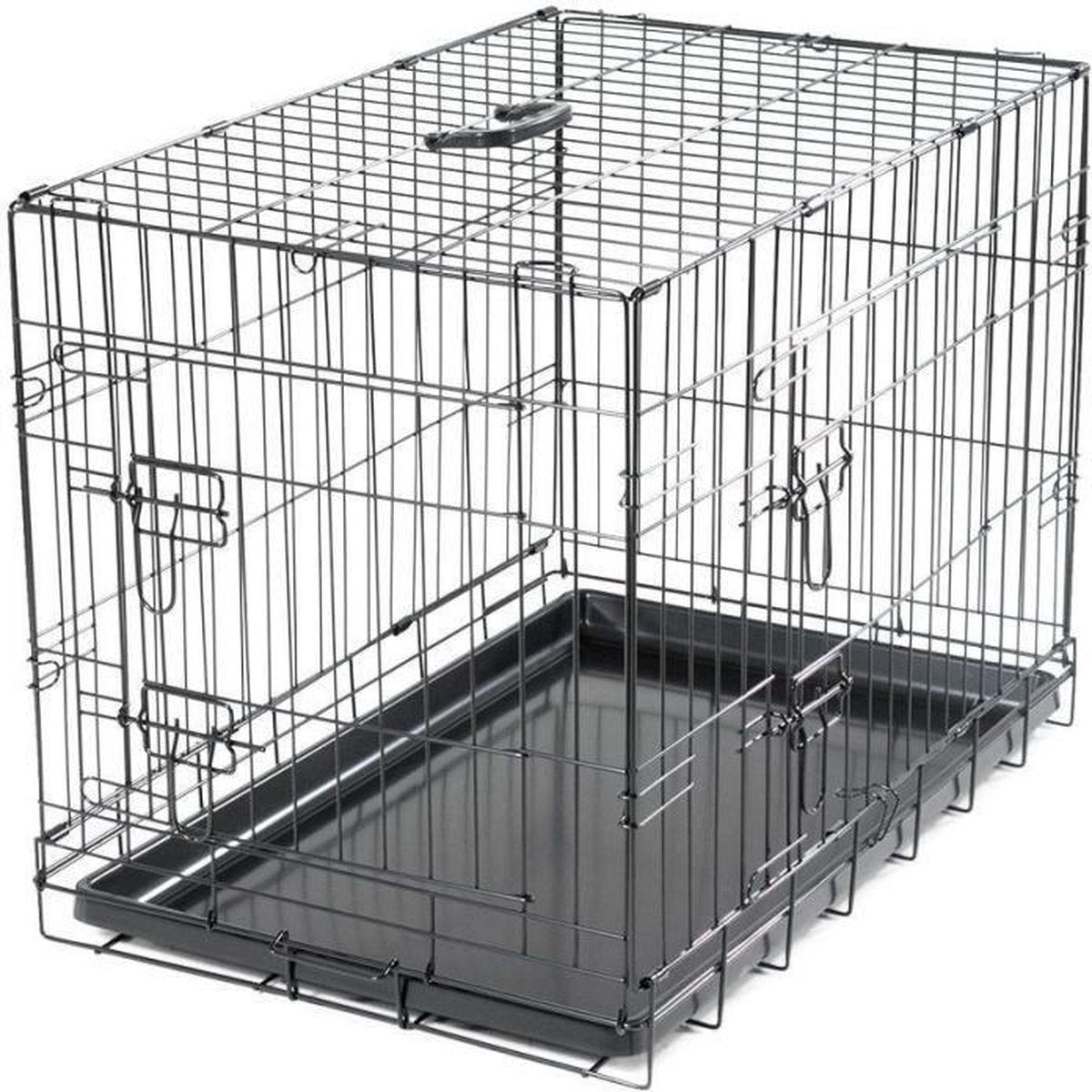 VADIGRAN Opvouwbare metalen kooi Classic - 76 x 48 x 55 cm - Zwart - voor hond