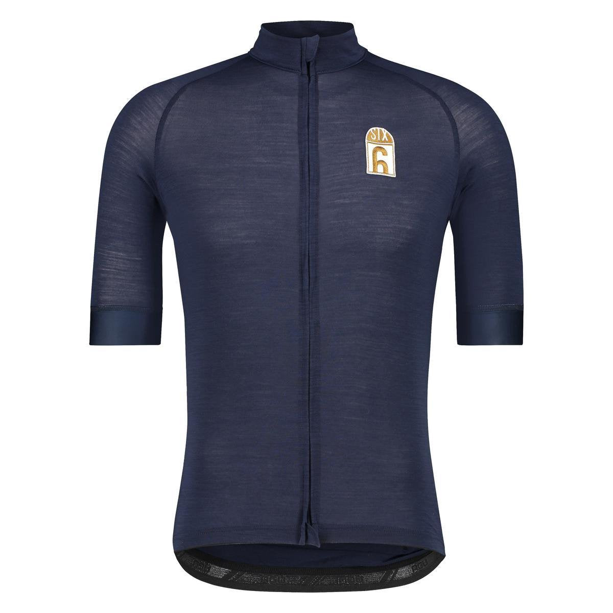 AGU Solid Merino Fietsshirt Six6 Heren Fietsshirt - Maat S - Blauw