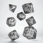 Elvish Translucent & black Dice Set polydice