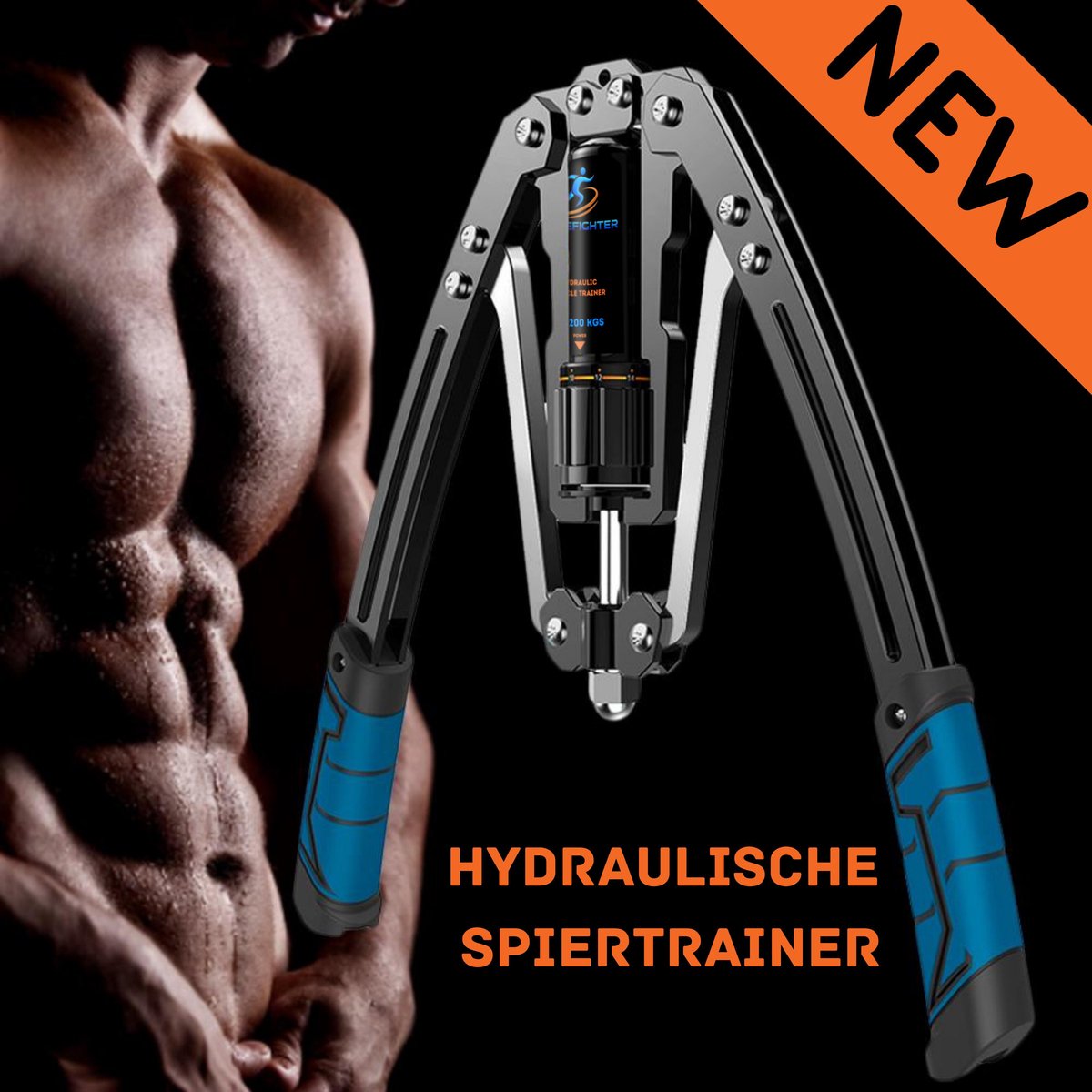 Armtrainer - Buigveer Fitness - Hydraulisch 20-200 kg - Chest Expander - Borst