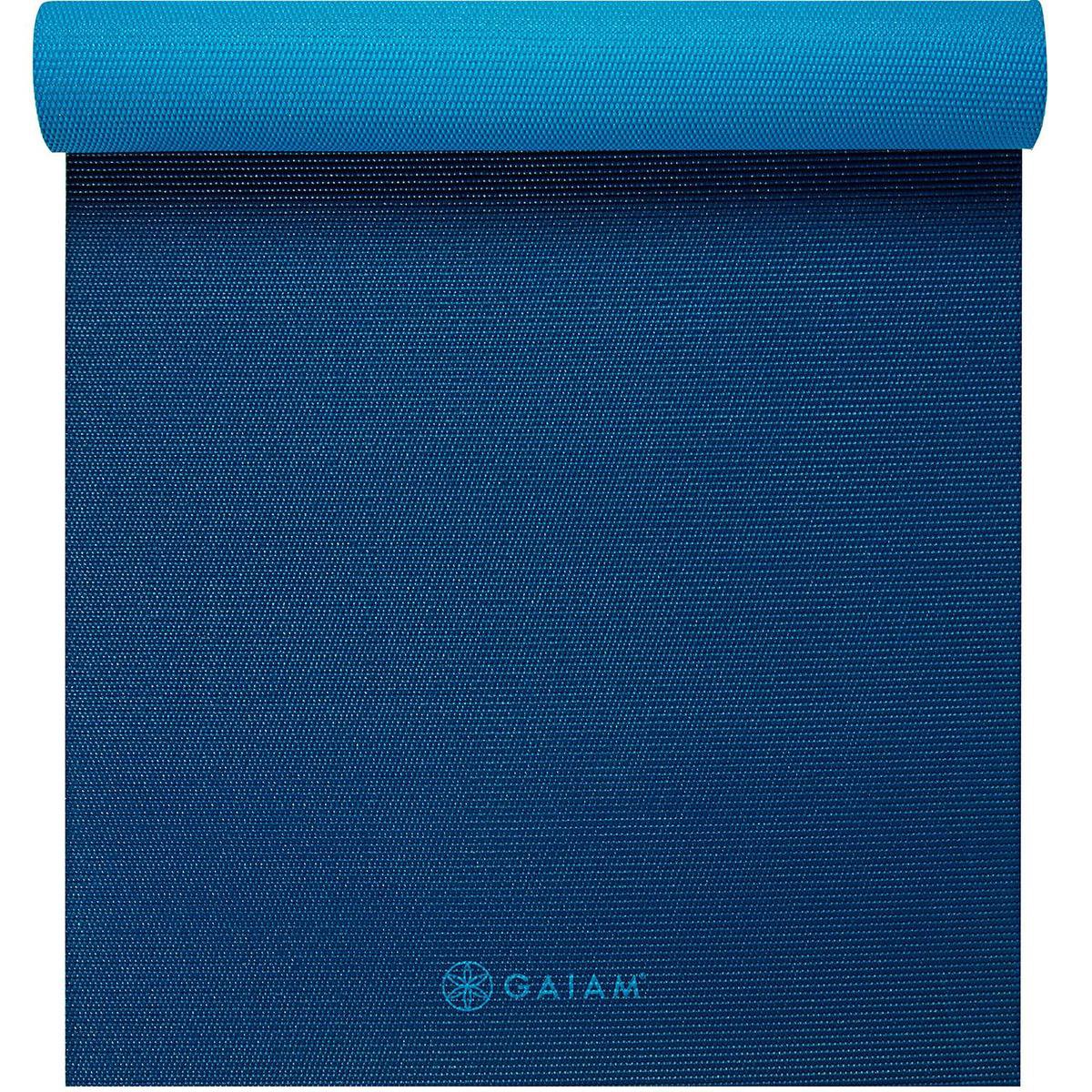 Gaiam - Fitness- / Yogamat - 5 mm - Licht blauw / Navy