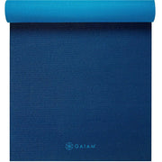 Gaiam - Fitness- / Yogamat - 5 mm - Licht blauw / Navy