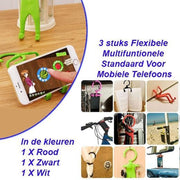 3 stuks Flexibele Multifuntionele Standaard Voor Mobiele Telefoons