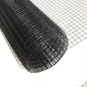 Volieregaas 12 x 12mm 0.8mm 100cm 25m Zwart gepoedercoat RVS