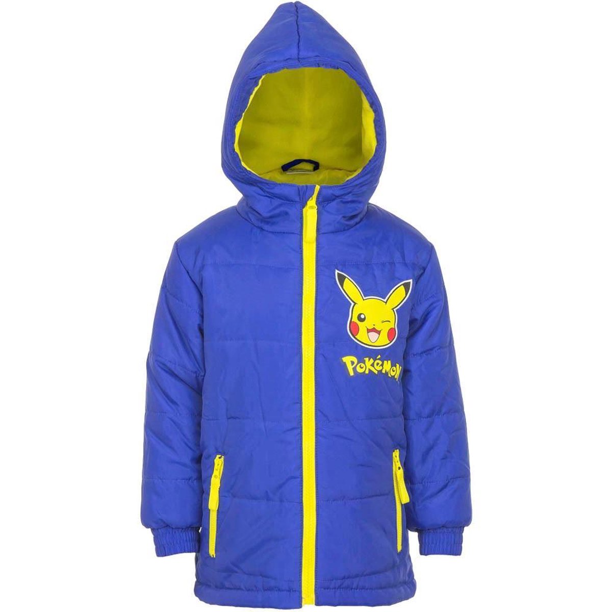 Kinder Winterjas - Pikachu (Blauw) Pokémon - Maat 102cm / 4 jaar